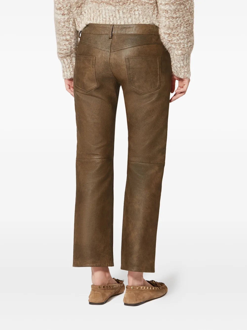 Isabel Marant Vanel Lace-up Trousers In Green