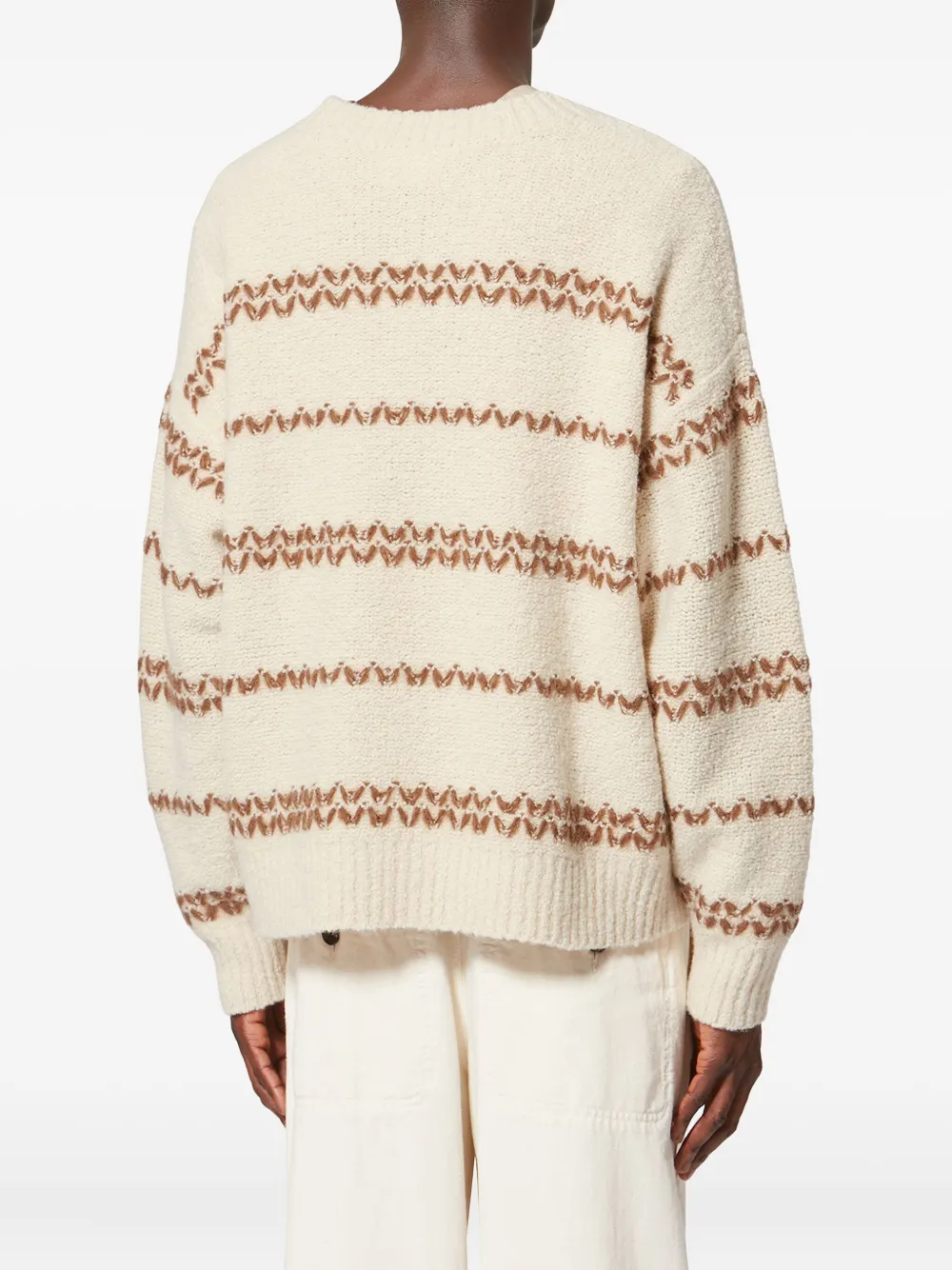 MARANT Romain gestreepte pullover Beige