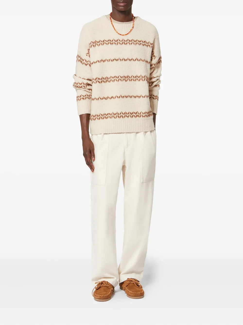 MARANT Romain gestreepte pullover - Beige