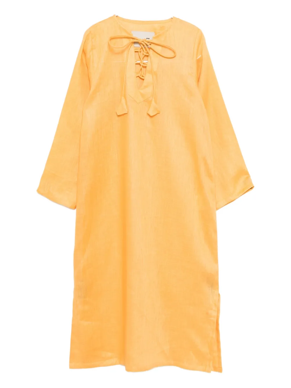 Little Bambah Linen Dress In Yellow