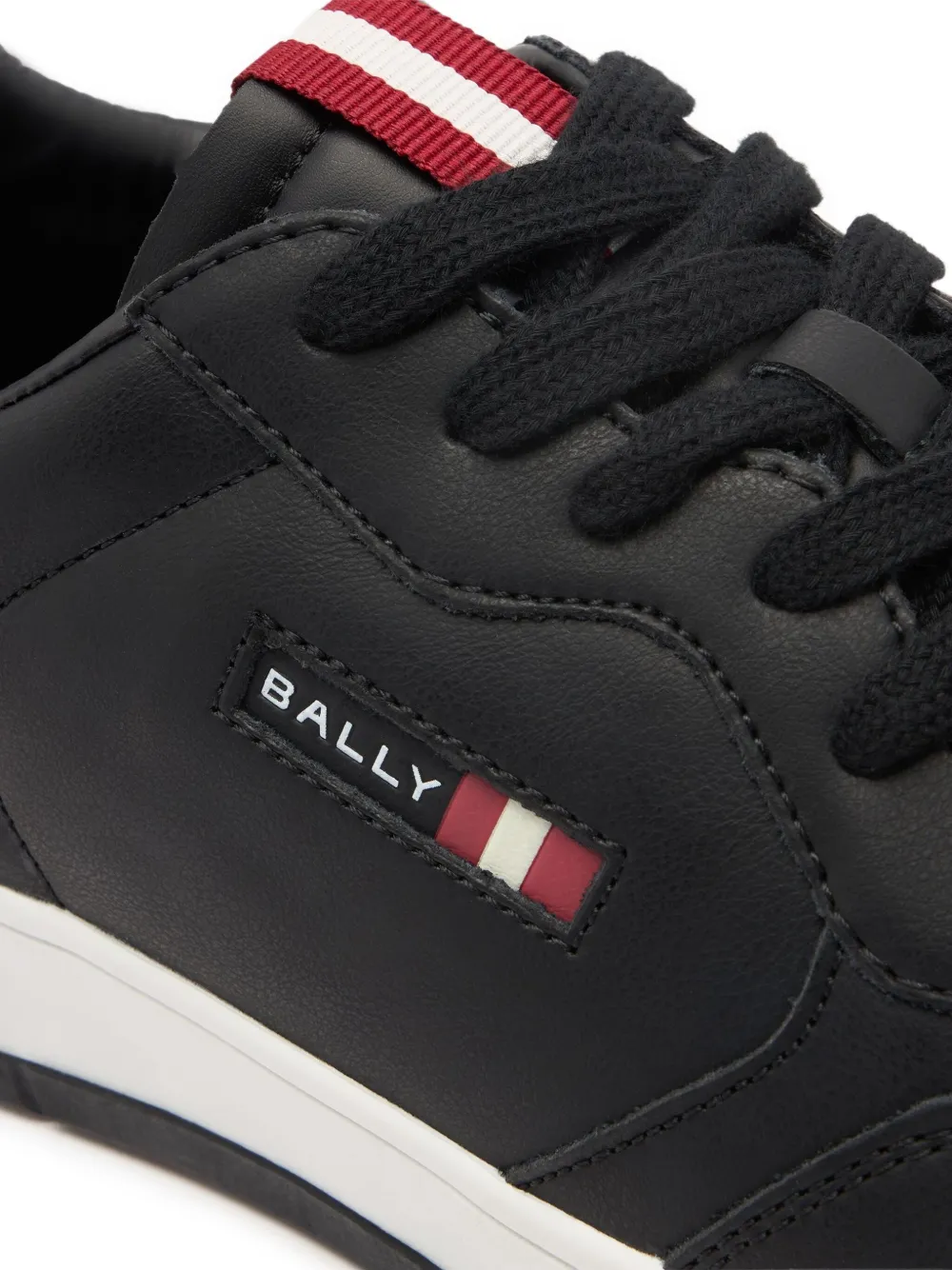 Bally Jasper leren sneakers met lintdetail Zwart