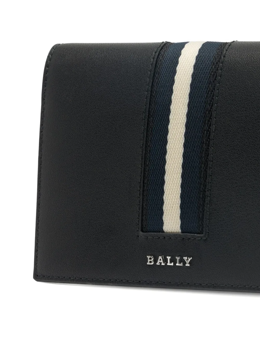 Bally Leren paspoorthoes met lintdetail Zwart