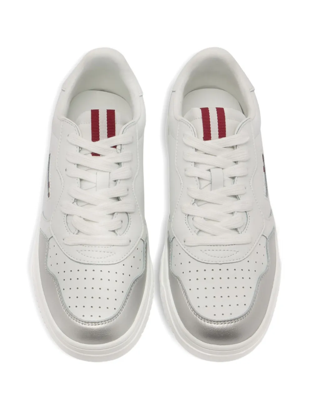 Bally Jasper leren sneakers met geperforeerde details Wit