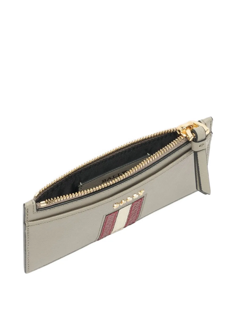Bally Embossed Ribbon Zipped Card Holder In Multi