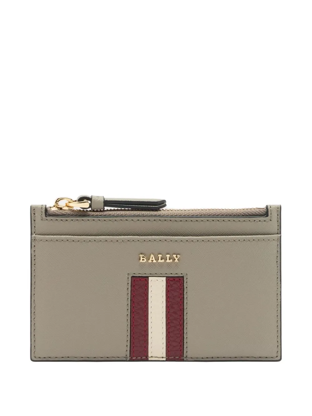 Bally Embossed Ribbon Zipped Card Holder In Multi