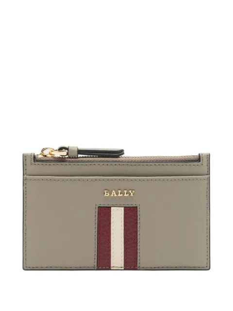 Bally tarjetero con cierre y cinta en relieve