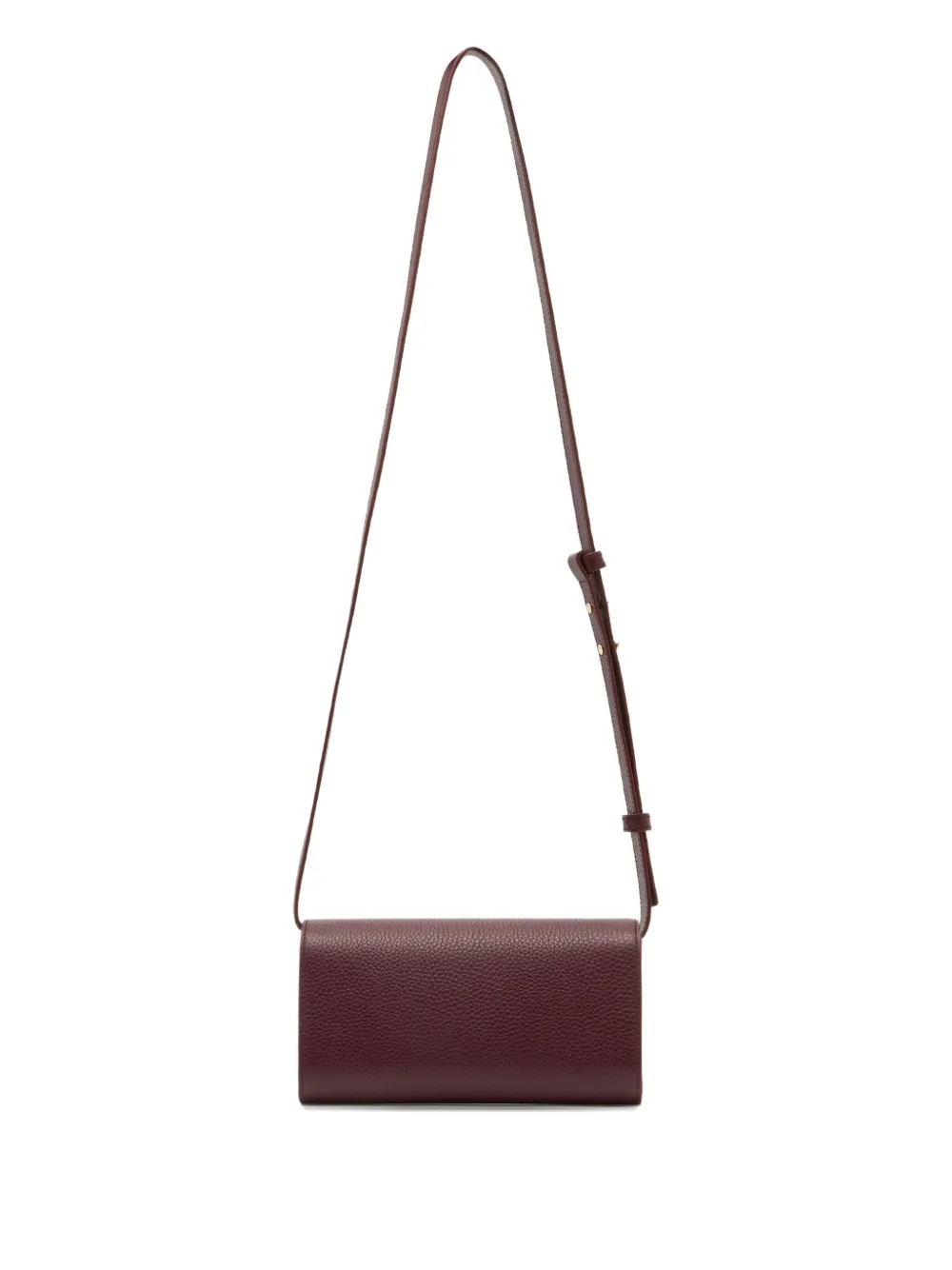 Bally Grained Leather Cross Body Bag In Burgundy