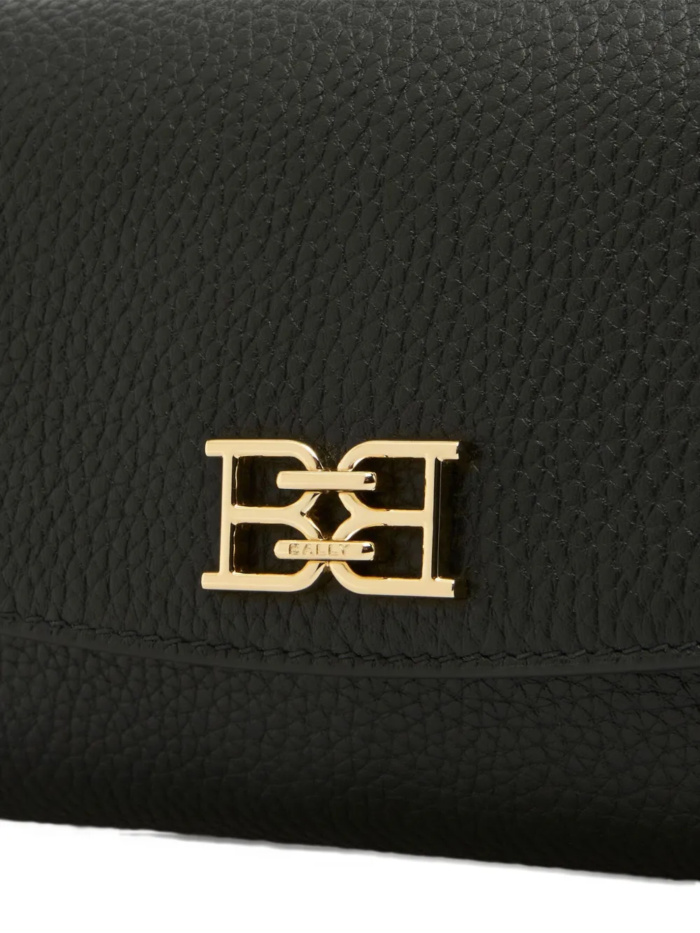 Bally Bewerkte portemonnee met B-ketting Zwart