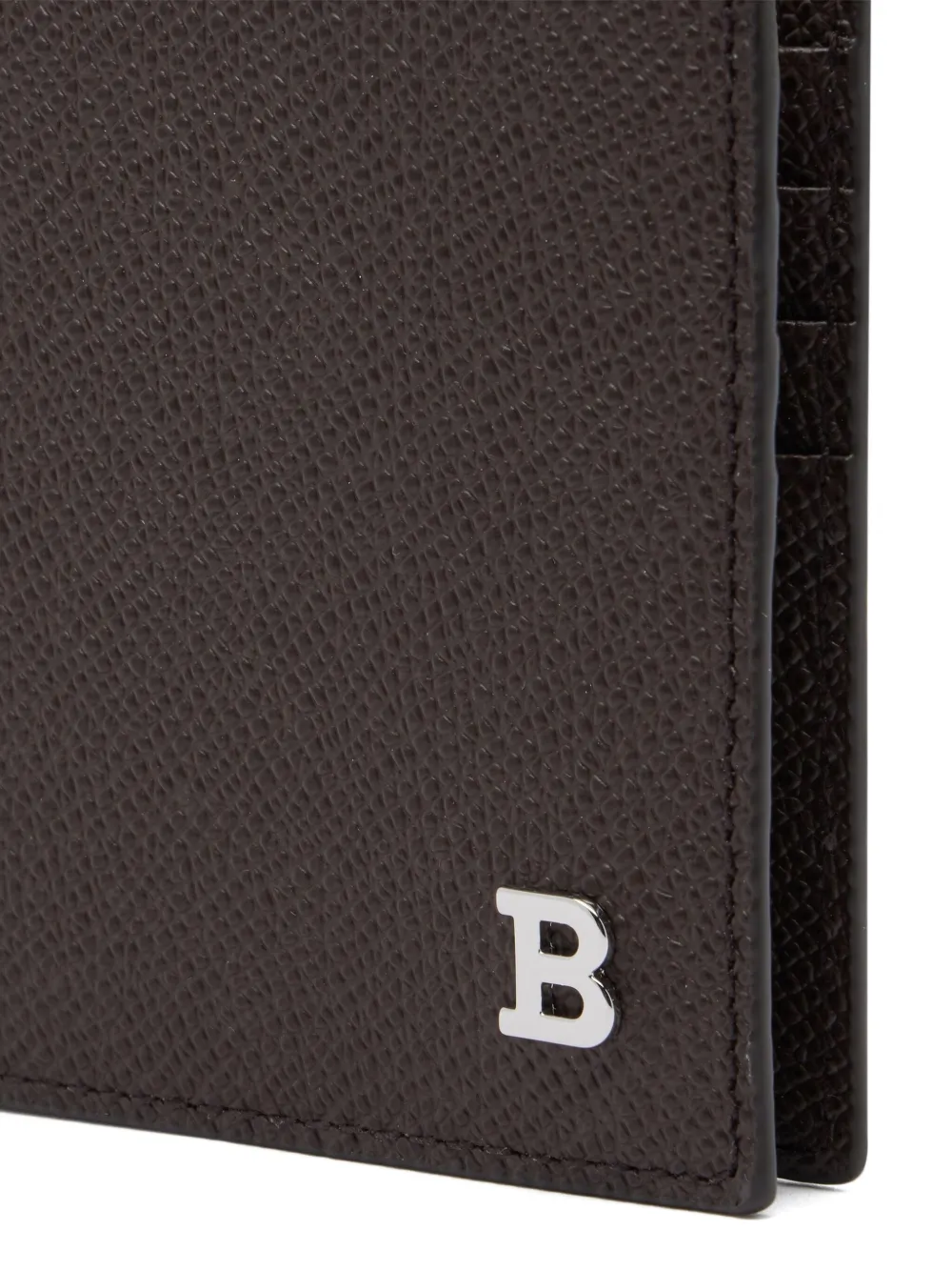 Bally Leren portemonnee met reliëf Bruin