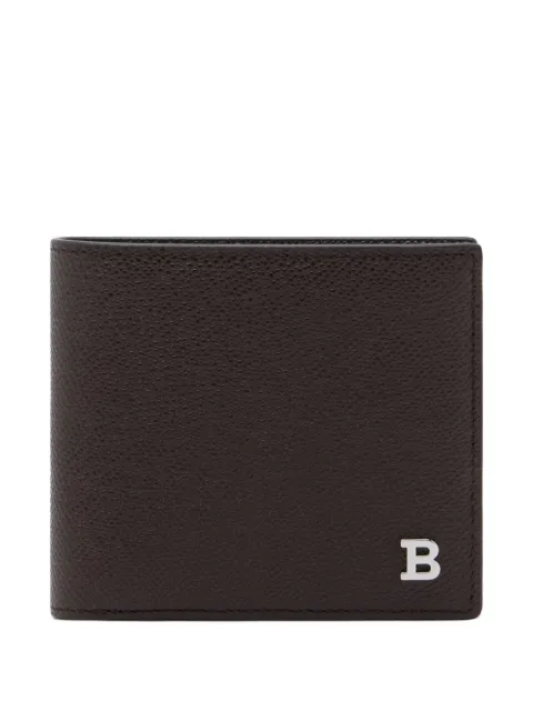 Bally grained bifold wallet