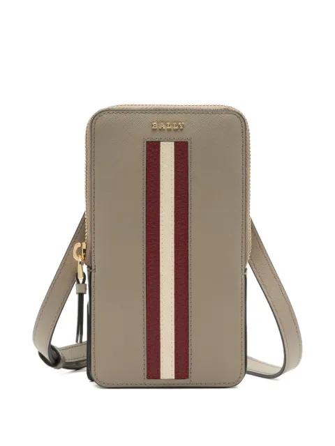 Bally ribbon-detail leather phone holder