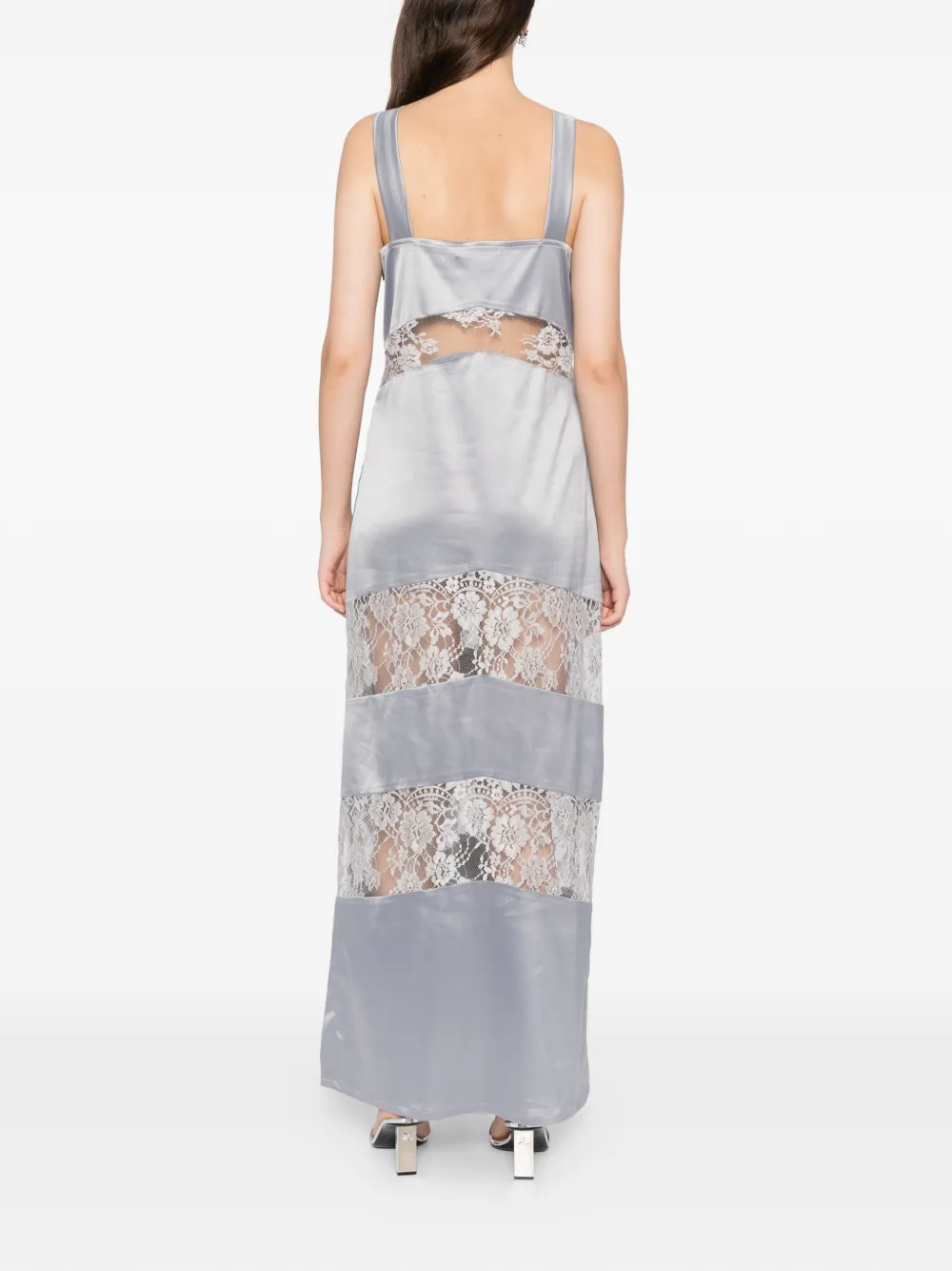 Blaklace Lace Panel Dress In Gray
