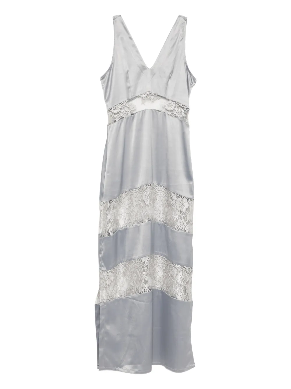 Blaklace Lace Panel Dress In Gray