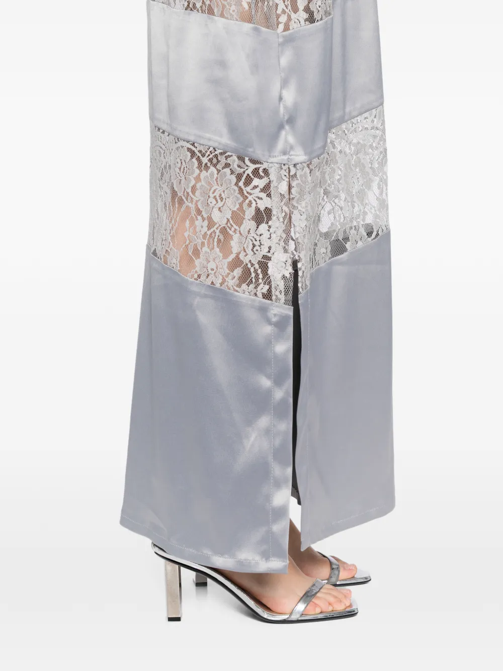 Blaklace Lace Panel Dress In Gray