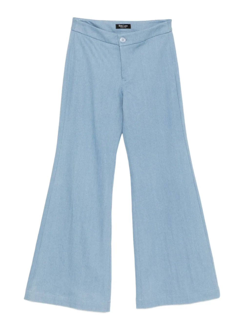 Blaklace Button Flared Trousers In Blue