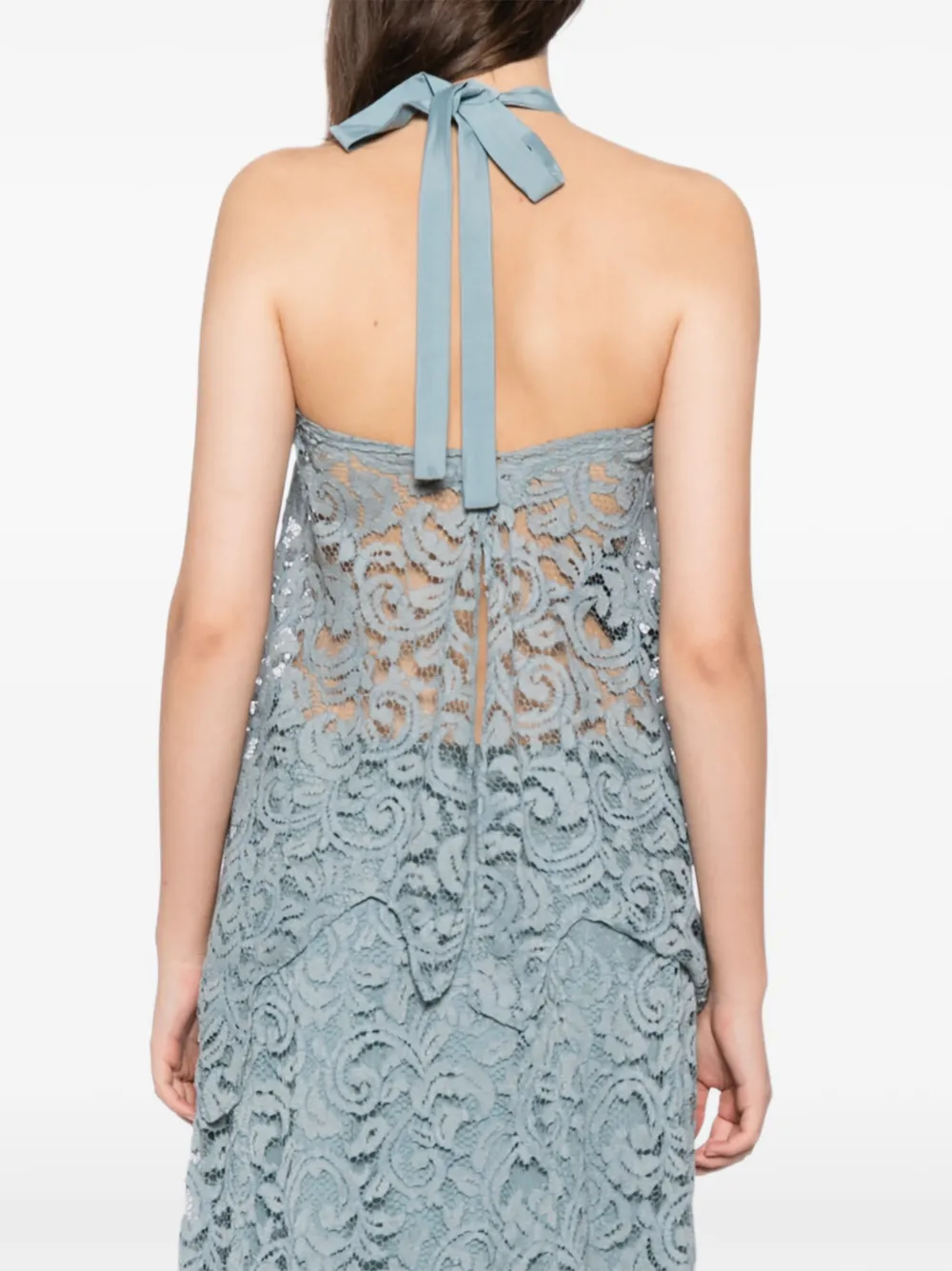 Blaklace Floral Lace Top In Blue