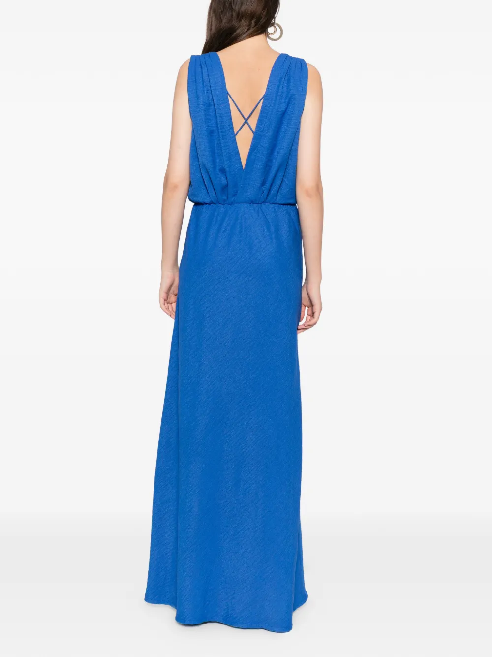 Blaklace V-neck Strappy Dress In Blue
