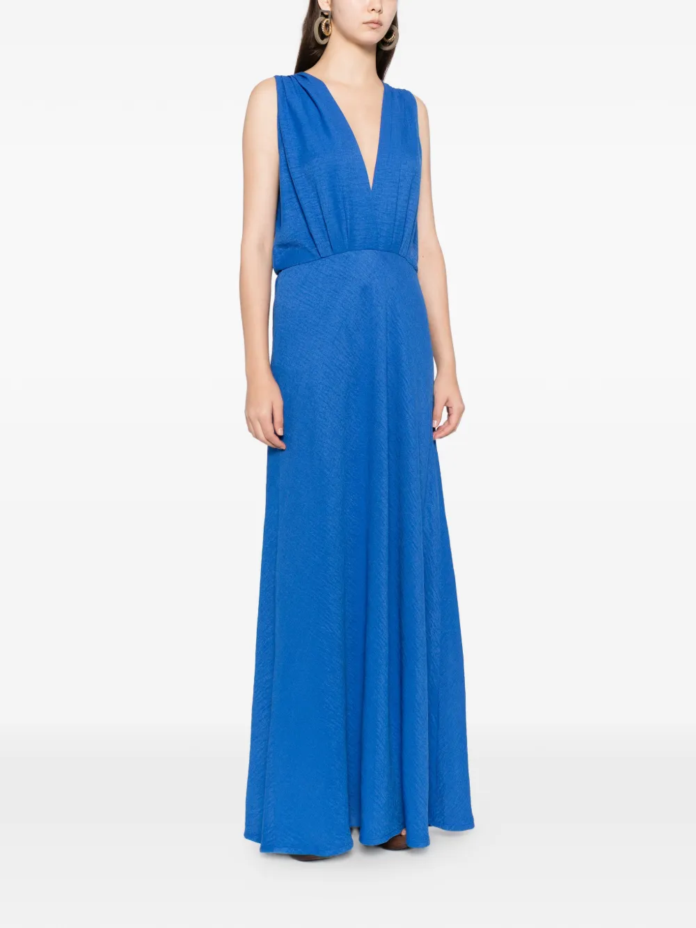 Blaklace V-neck Strappy Dress In Blue