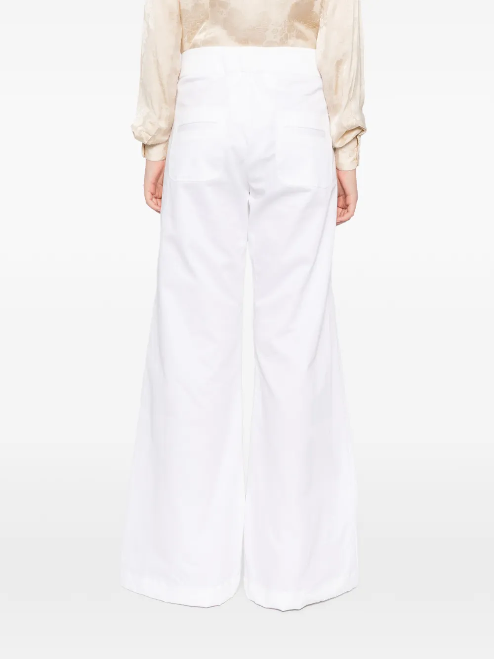BLAKLACE Flared broek Wit