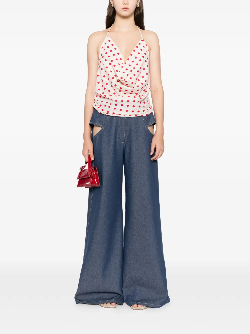 Blaklace Cutout Trousers In Blue