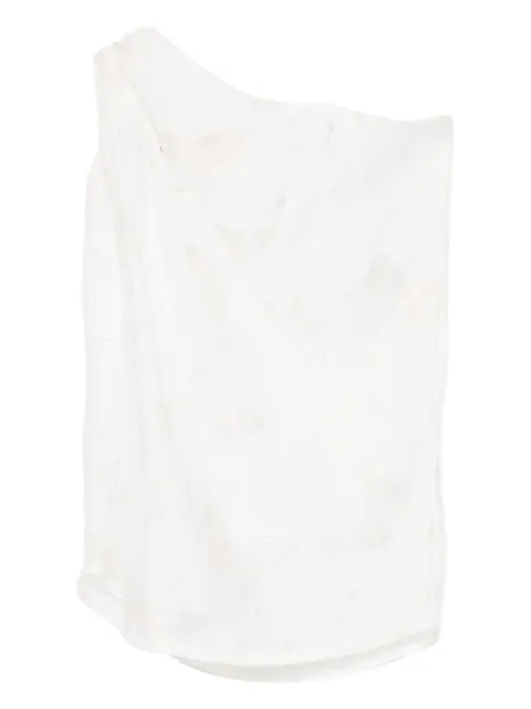 BLAKLACE butterfly one-shoulder top