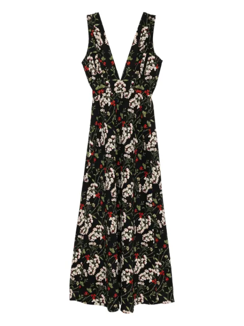 BLAKLACE vestido floral con cuello en V