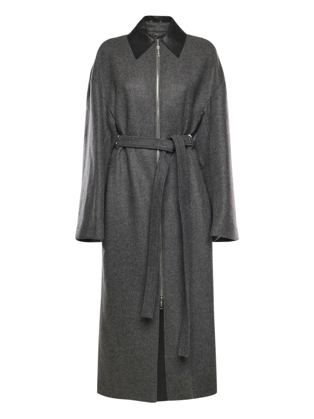 Sportmax belted zip coat - Grau