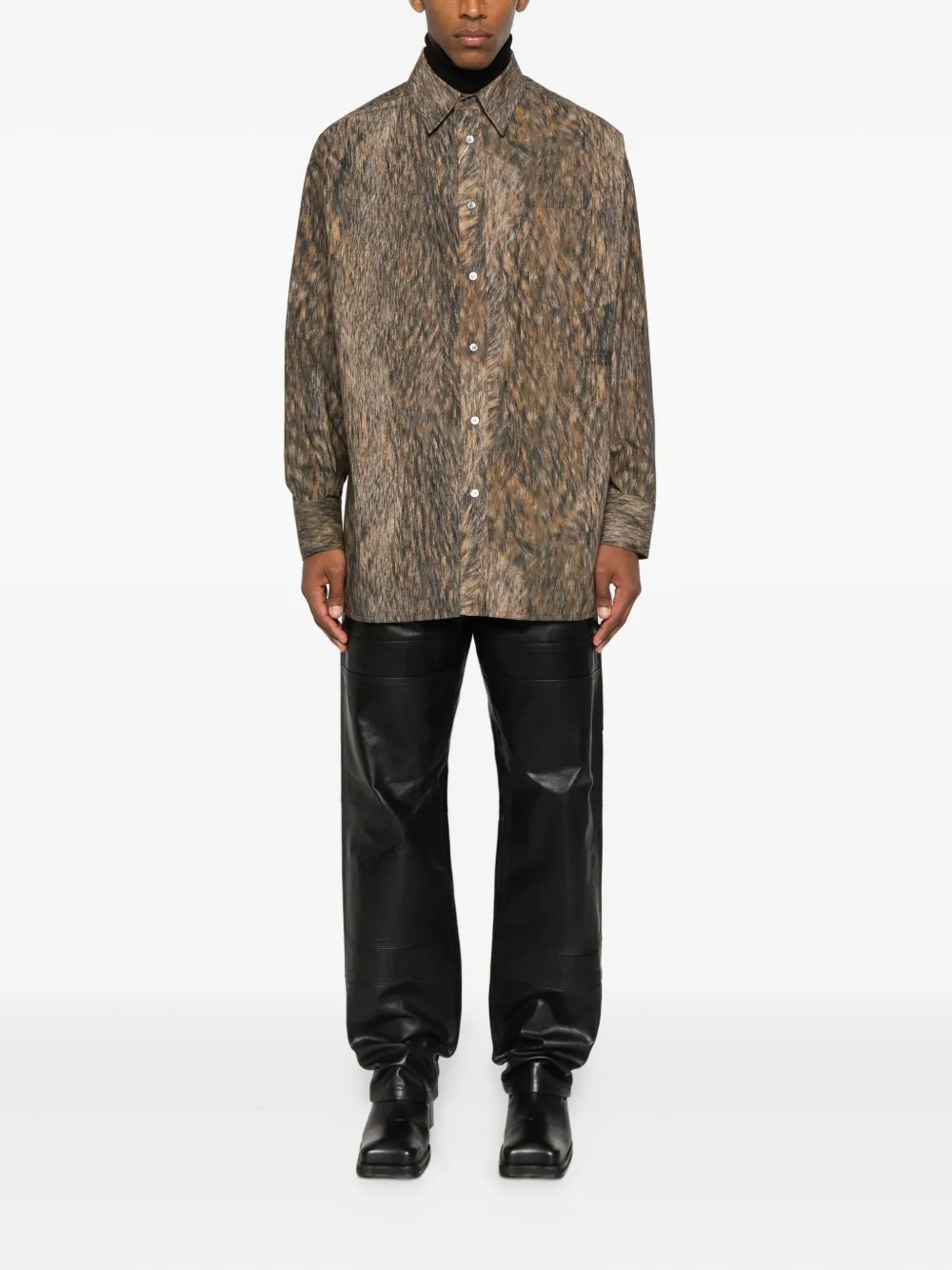 MM6 Maison Margiela Shirt met lange mouwen Bruin