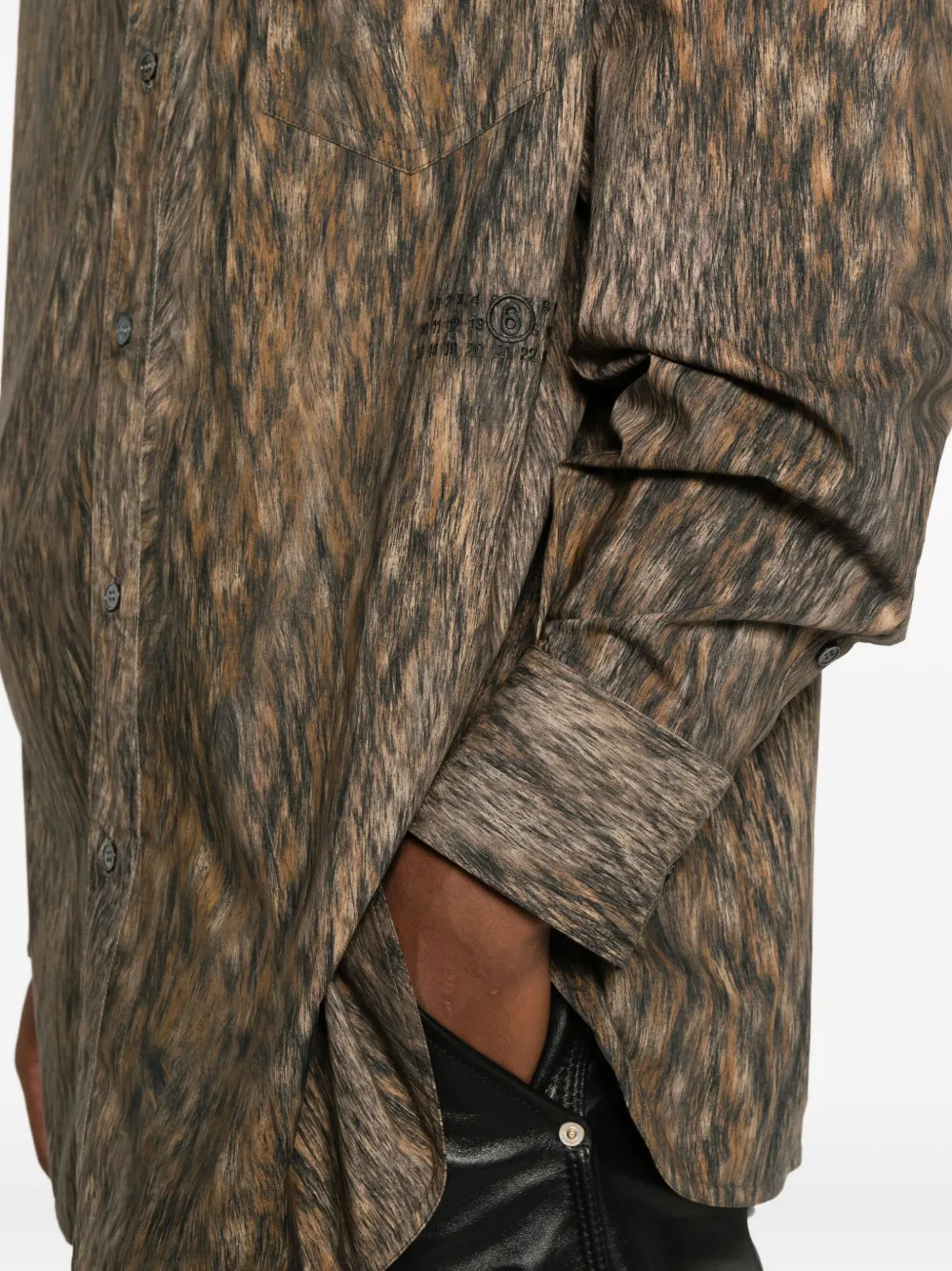 MM6 Maison Margiela Shirt met lange mouwen Bruin