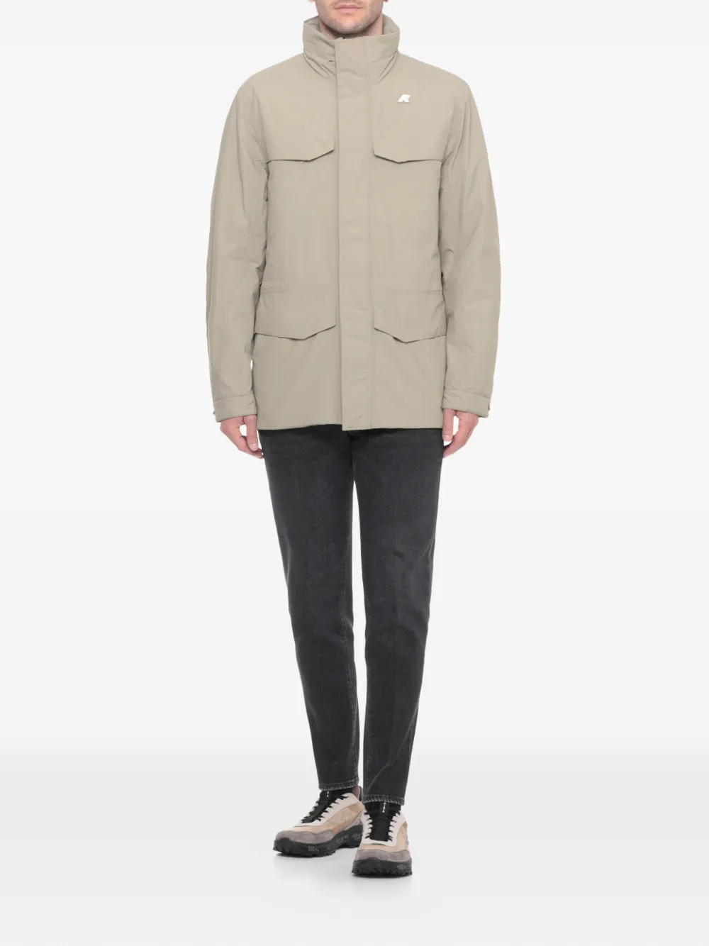 K-way Manuel Flap-pocket Jacket In Neutral