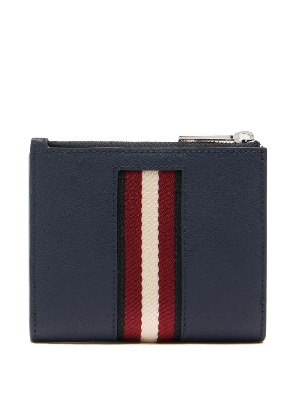 Bally Metal Logo Leather Wallet In Blue
