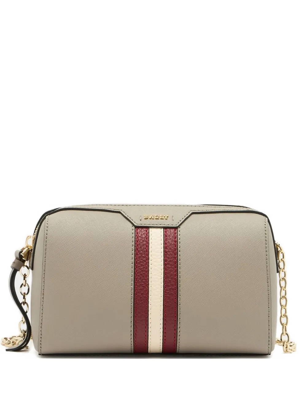 Bally Embossed Ribbon Mini Bag In Gray
