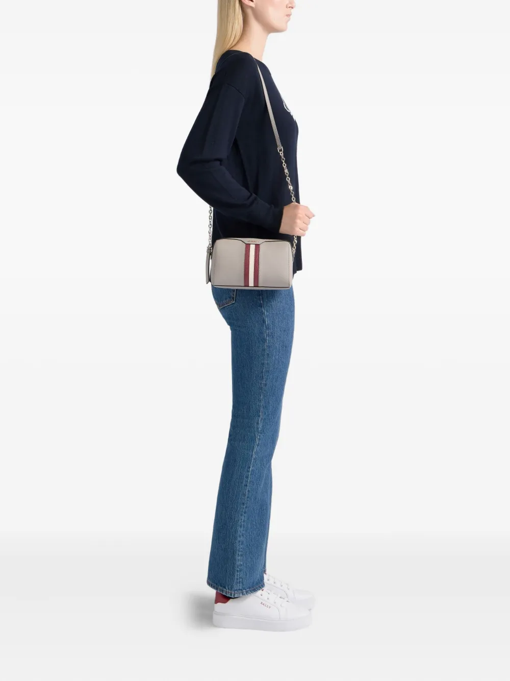 Bally Kleine tas met lint-reliëf - Grijs