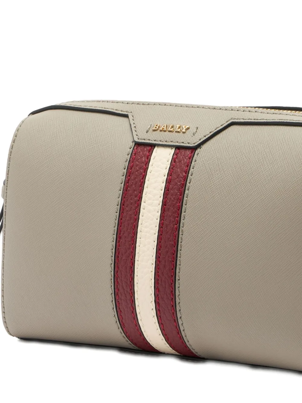 Bally Embossed Ribbon Mini Bag In Gray