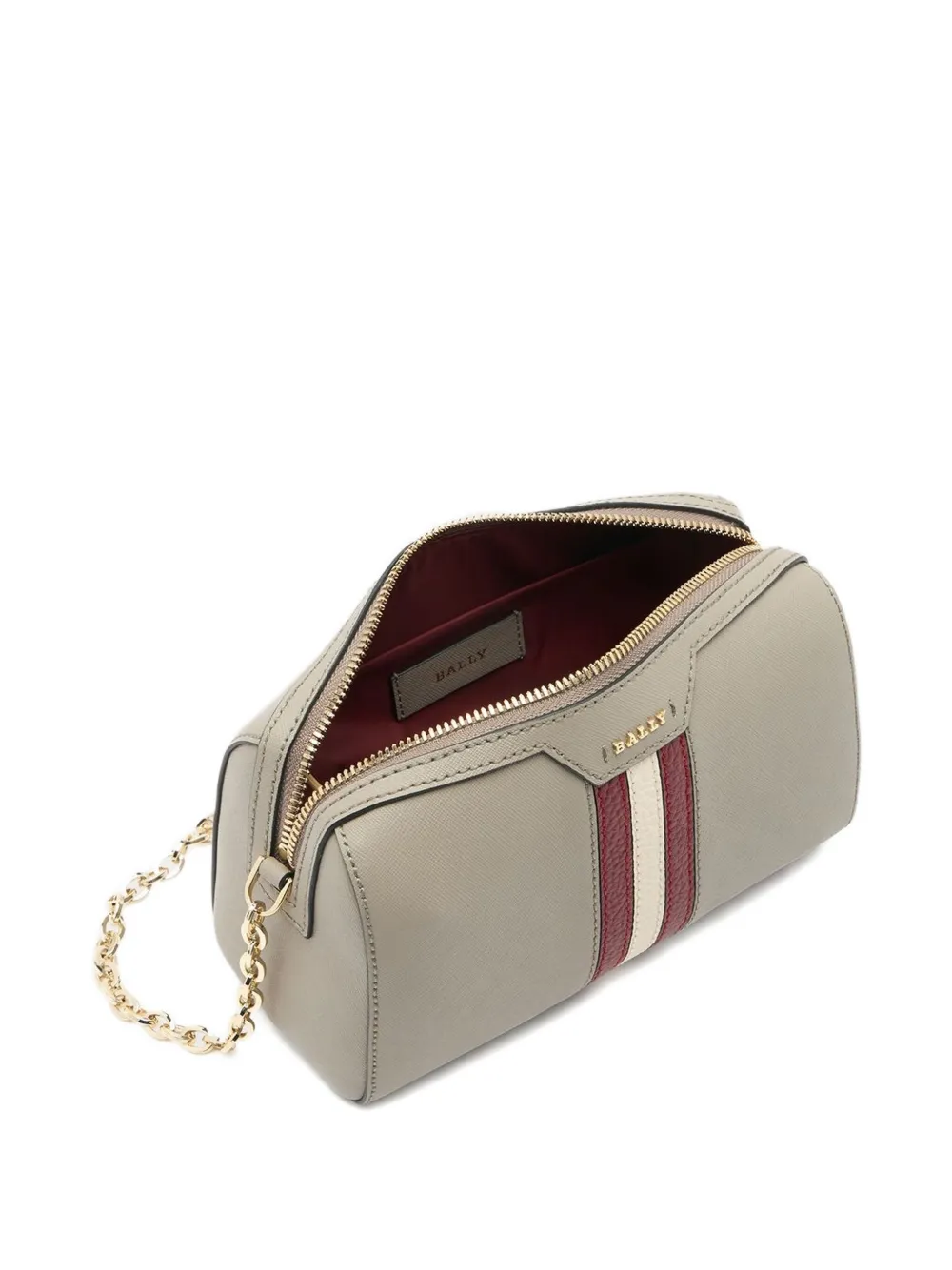 Bally Embossed Ribbon Mini Bag In Gray