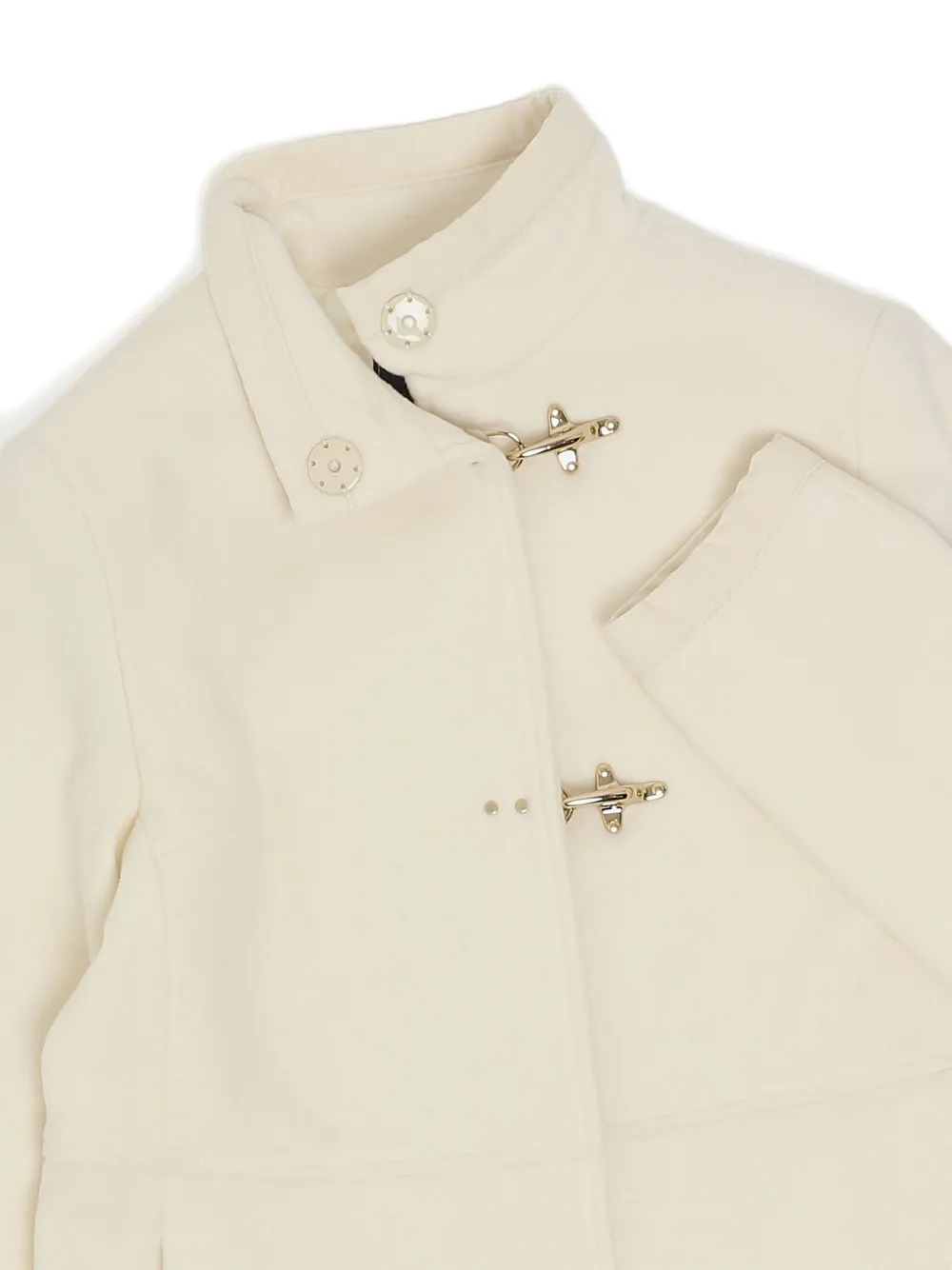 Fay Kids Duffeljas met ronde hoge kraag Beige