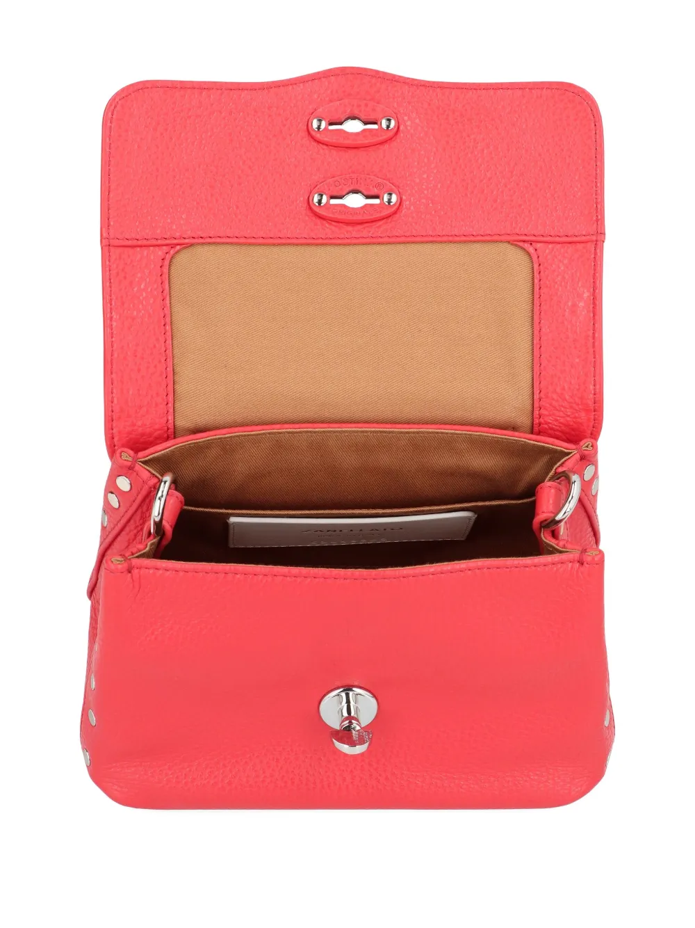 Zanellato Baby Postina® Studded Lock-detail Bag In Red