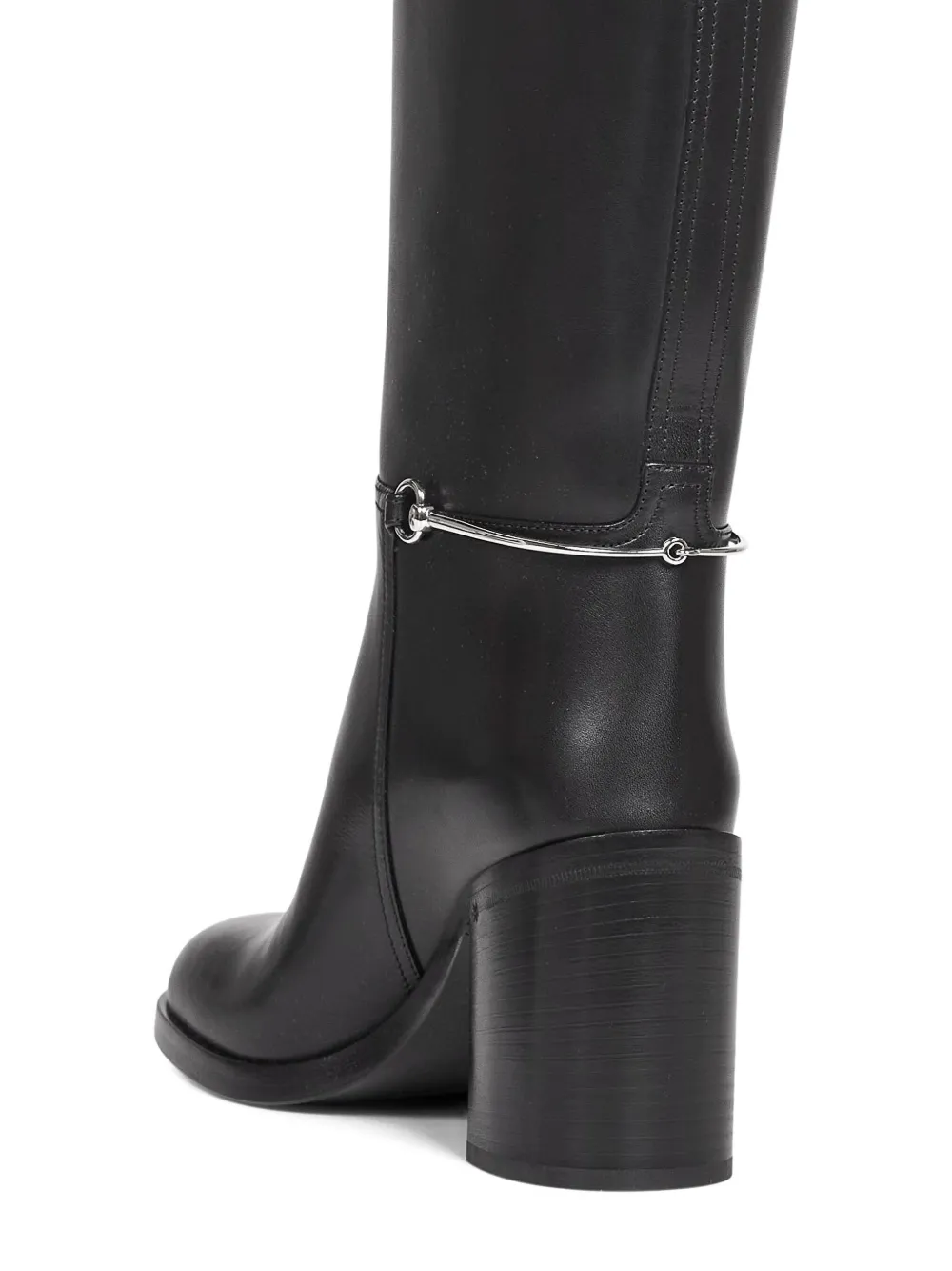 Gucci 85 mm laarzen met Horsebit-detail Zwart