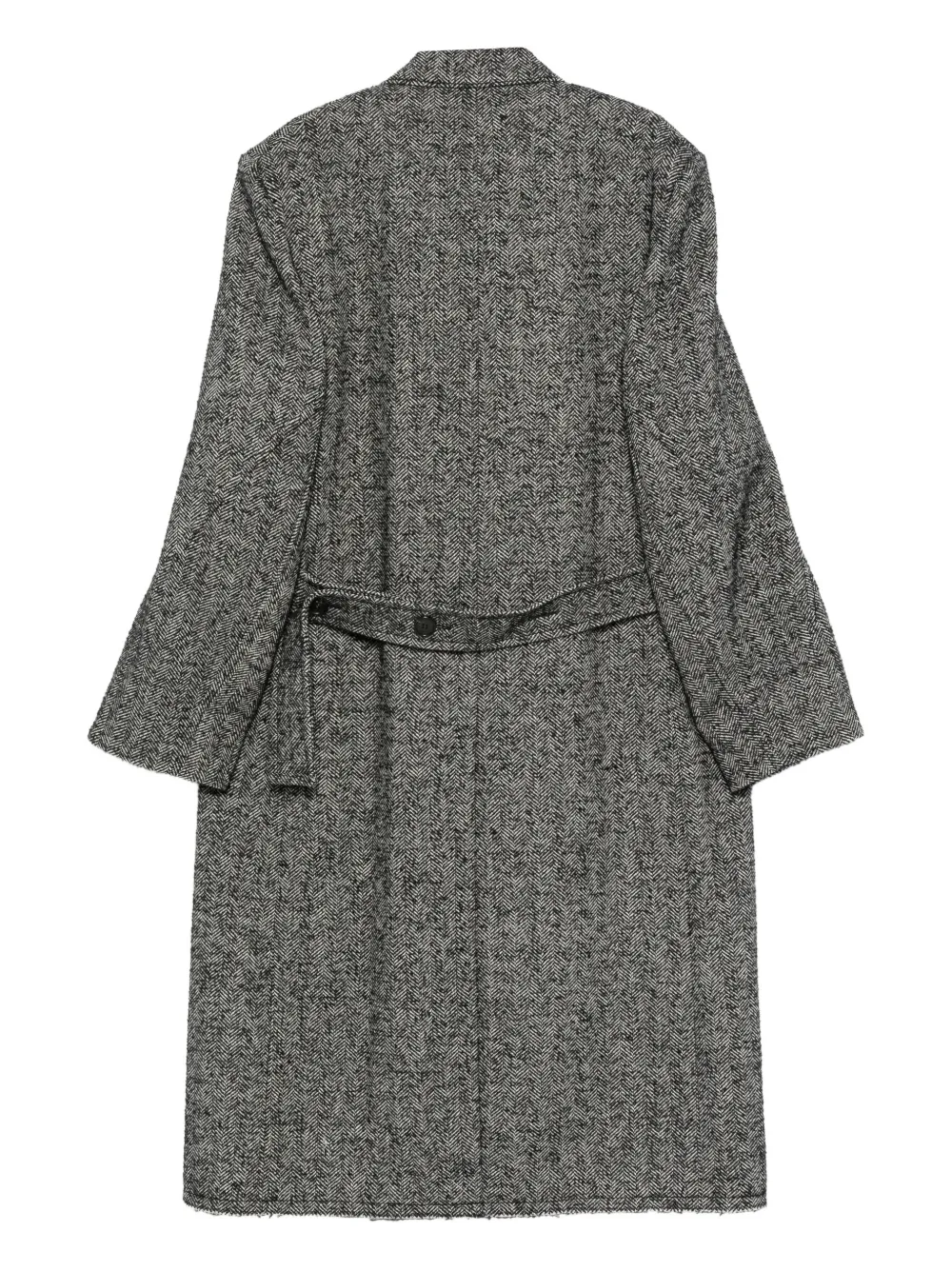 Lanvin Double-breasted Tailored Coat In Gray