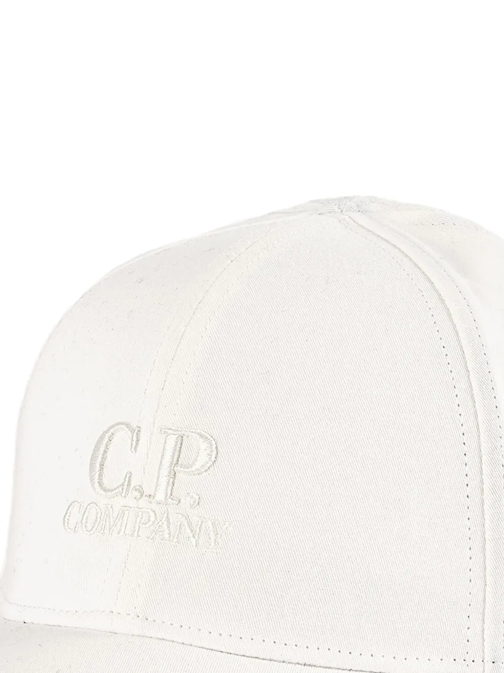 C.P. Company Honkbalpet met geborduurd logo - Wit