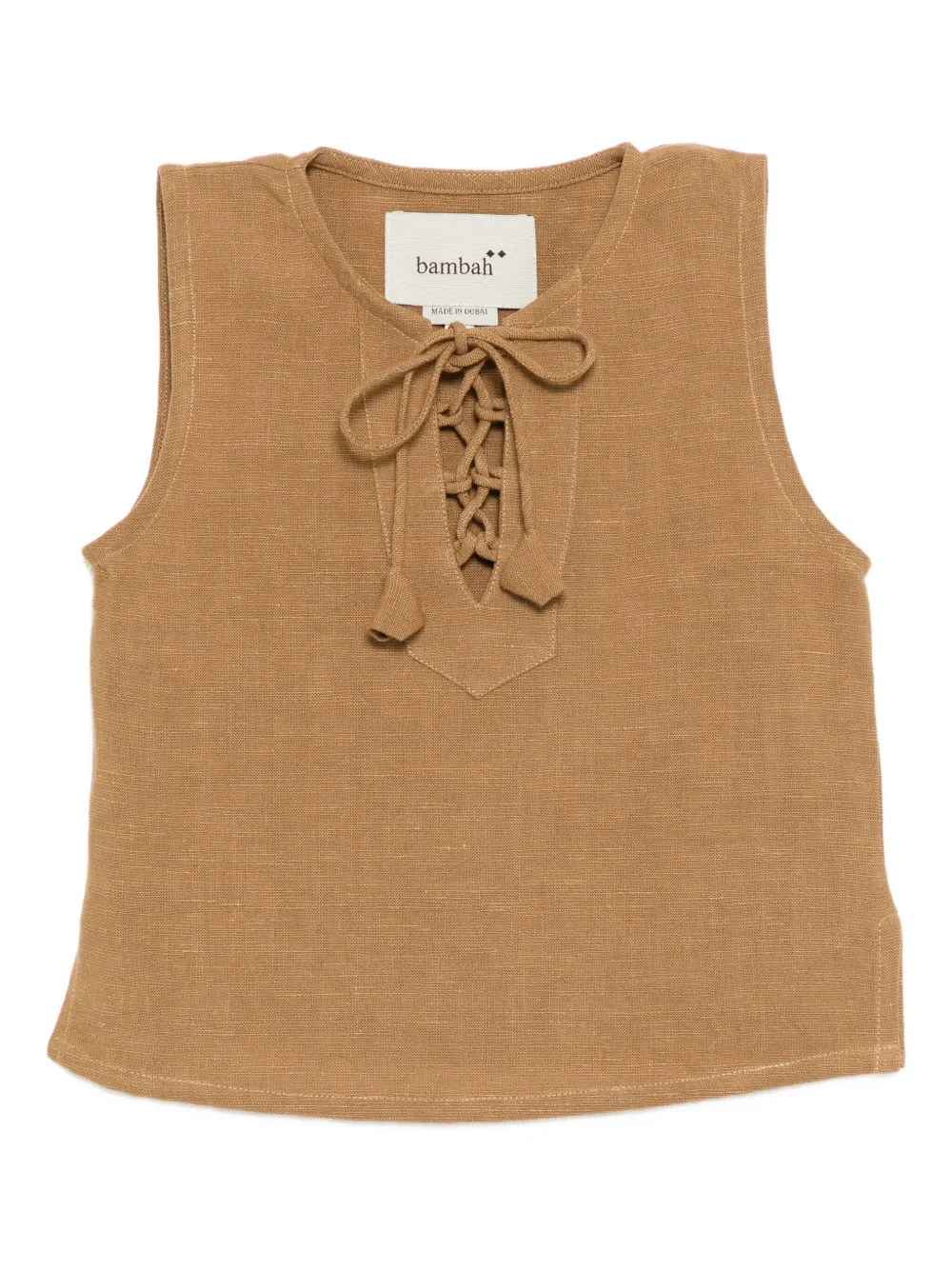 Bambah top con moño | marrón | Image 1