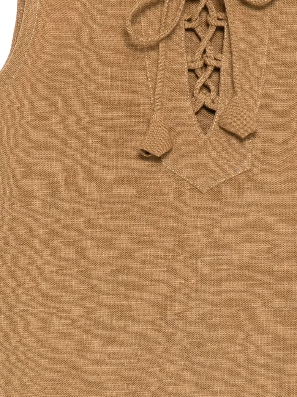 Bambah Gestrikte top Bruin