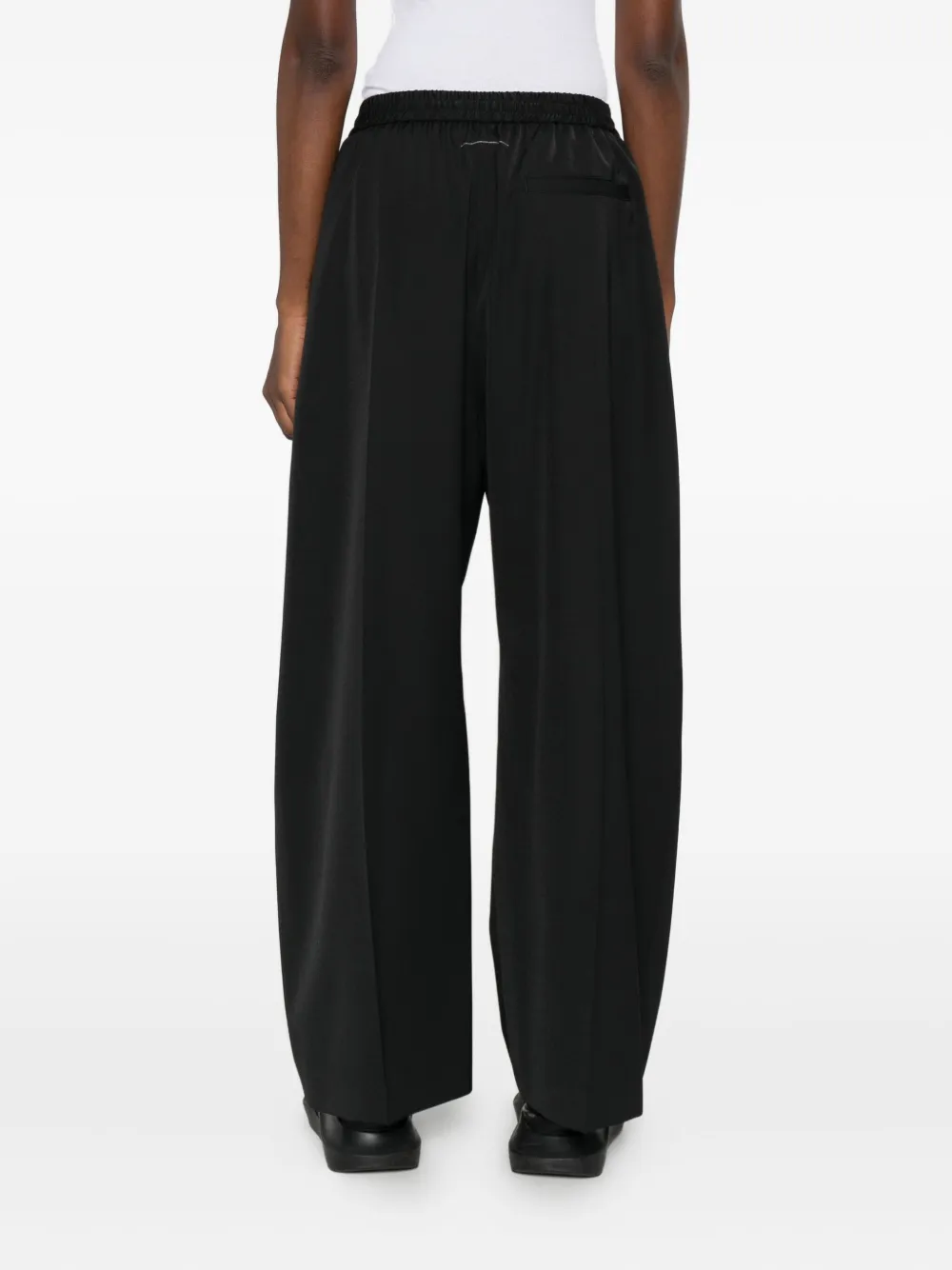 Mm6 Maison Margiela Drawstring Trousers In Black