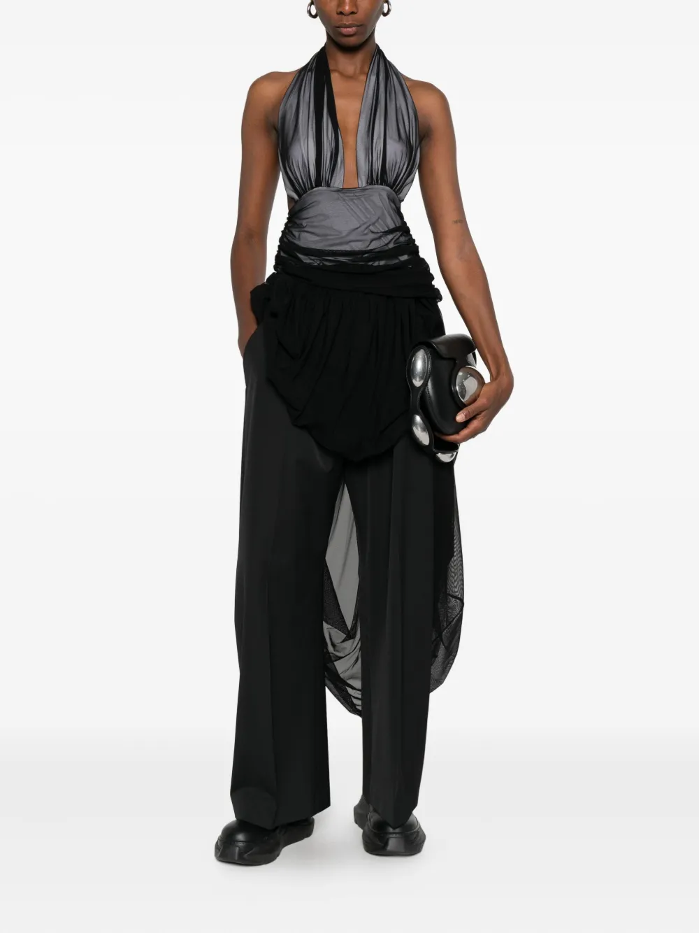 MM6 Maison Margiela drawstring trousers - Zwart