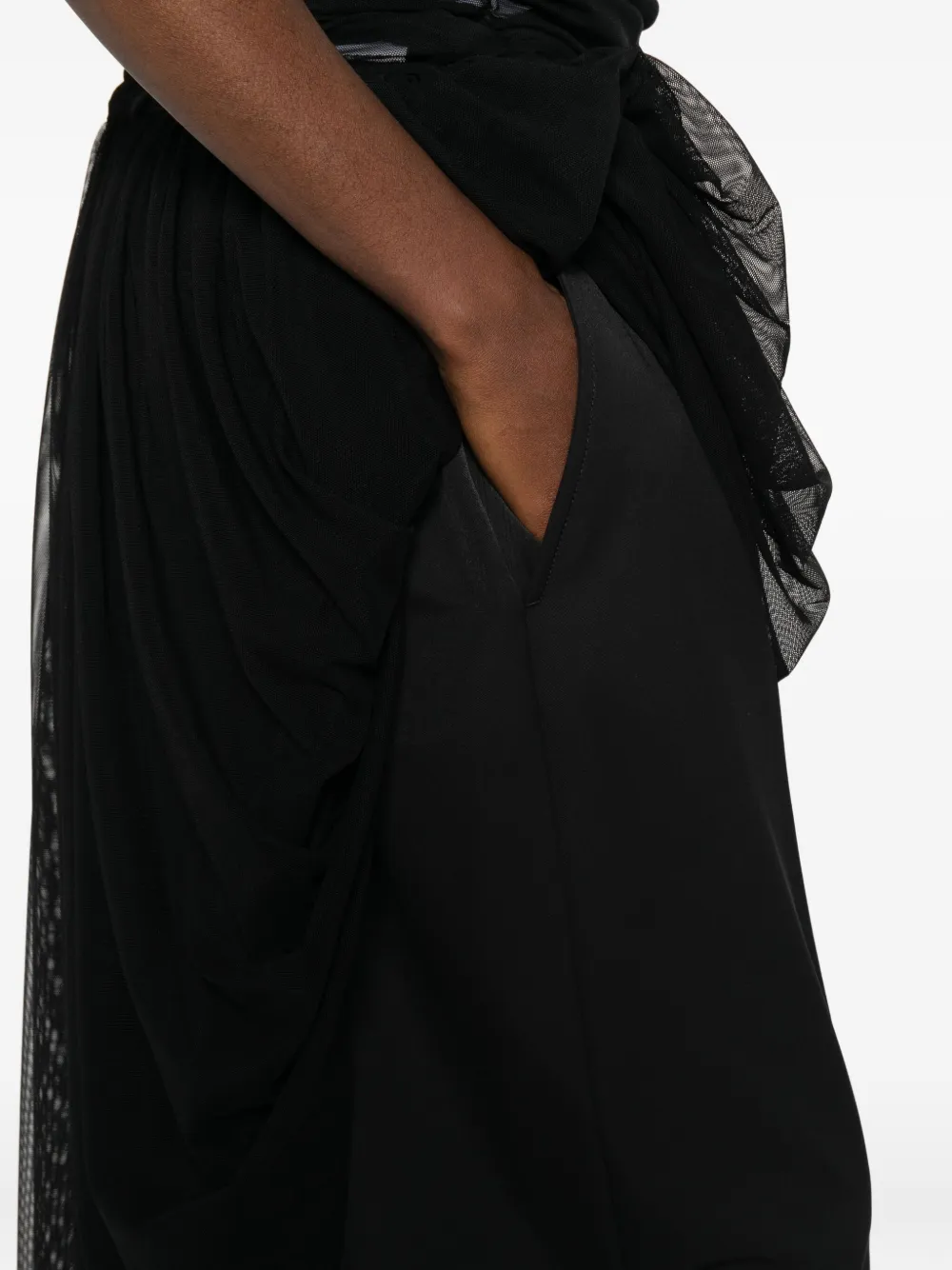 Mm6 Maison Margiela Drawstring Trousers In Black