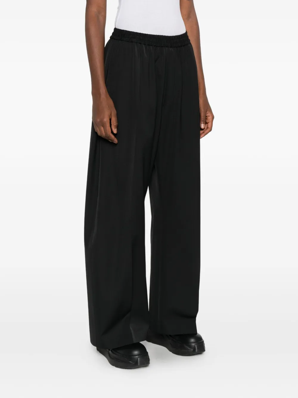 Mm6 Maison Margiela Drawstring Trousers In Black