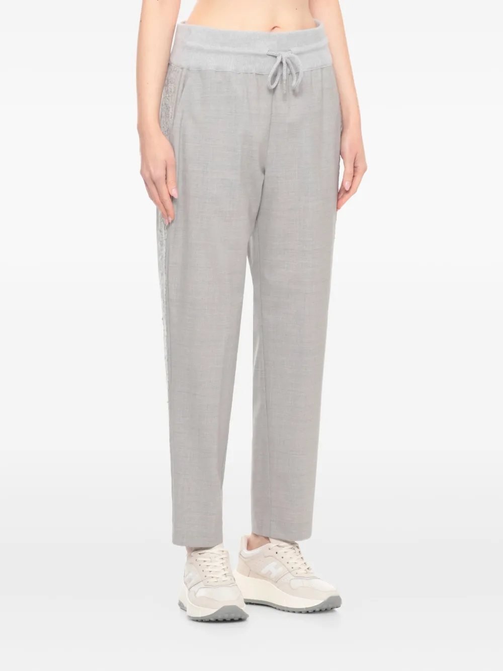 PANICALE sequin-embellished drawstring trousers | Tapered Trousers | Image 2