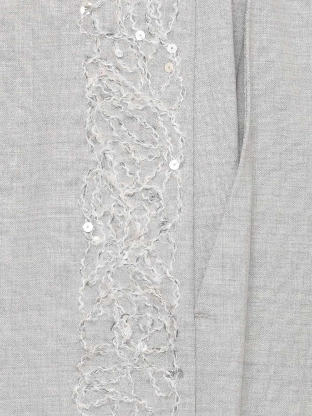 Panicale Sequin-embellished Drawstring Trousers In White