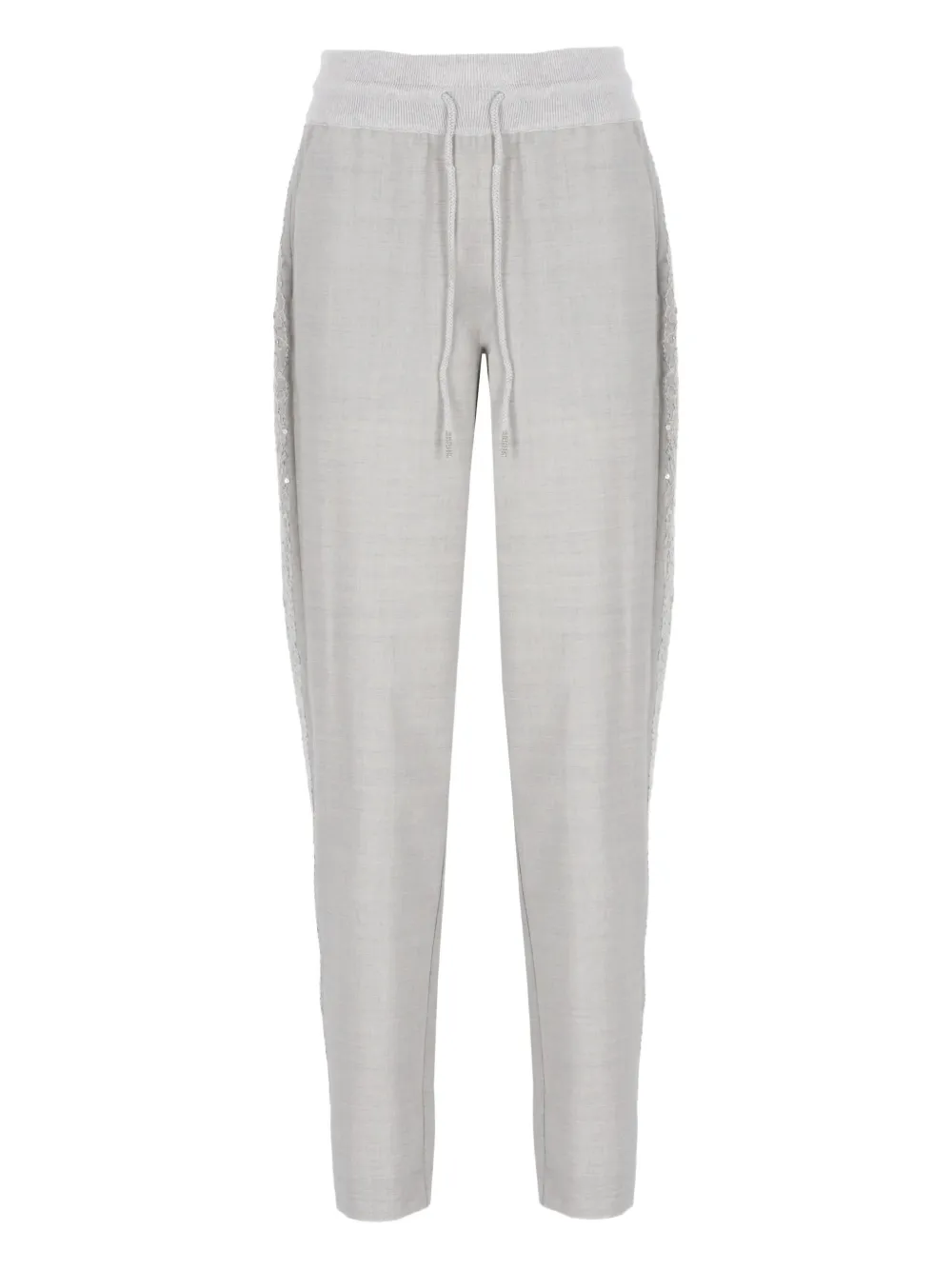 PANICALE sequin-embellished drawstring trousers | Grey | Image 1