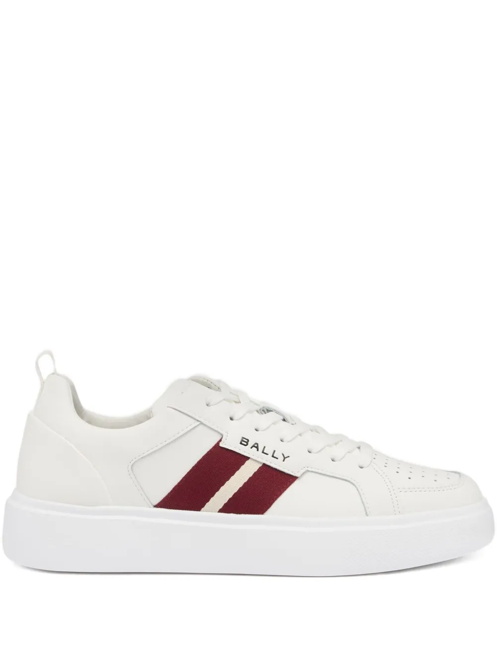 Bally Blayze Ribbon-detail Perforated Sneakers In White